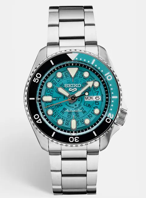 Seiko 5 Sport SRPJ45K1 Teal Dial Stainless  Steel Men's Wristwatch 42.50mm