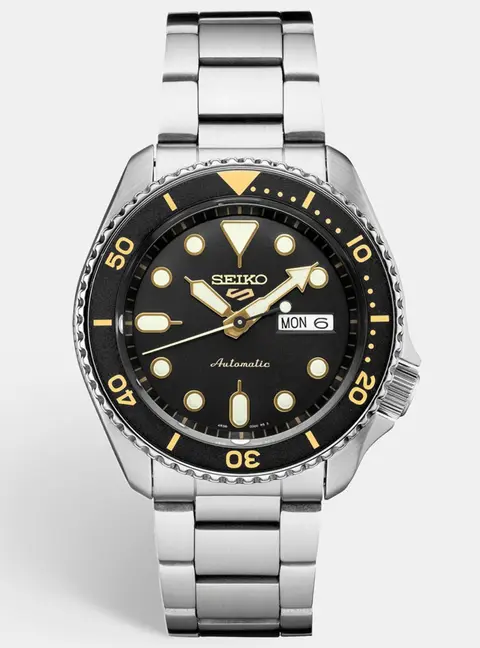 Seiko 5 Sport SRPD57K1 Black Stainless Steel Men's Wristwatch 42 mm