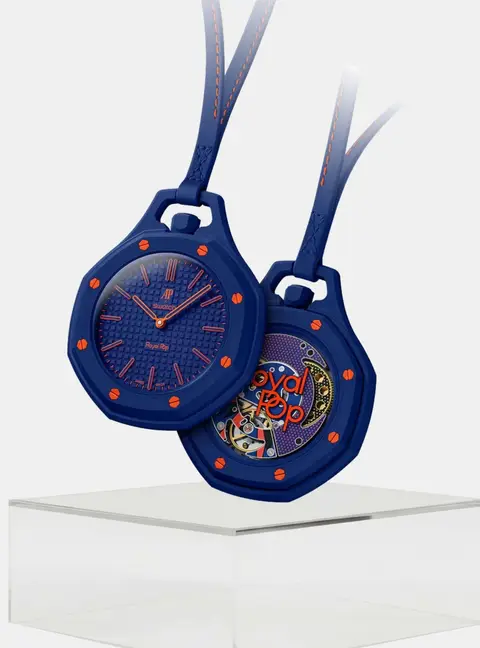 Swatch x Audemars Piguet Royal Pop Orenji Hachi Blue Ceramic Bioceramic Mechanical Wristwatch 40mm