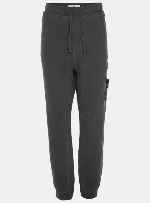 Stone Island Grey Jersey Logo Patch Jogger Pants XL