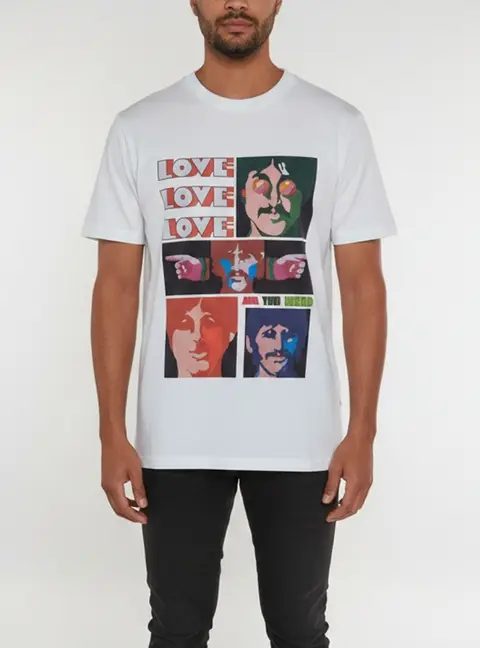 Stella McCartney X The Beatles White Graphic Print Jersey Crewneck T-Shirt S
