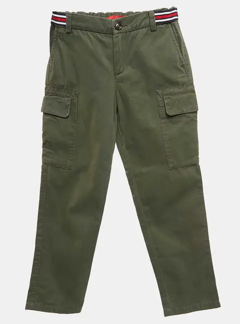 CH Carolina Herrera Khaki Green Cotton Utility Pants 6 Yrs