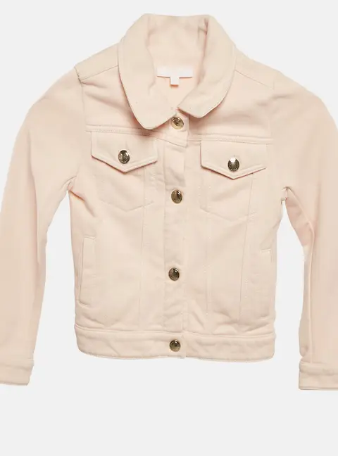 Chloe Kids Pink Cotton Button Front Jacket 4Yrs
