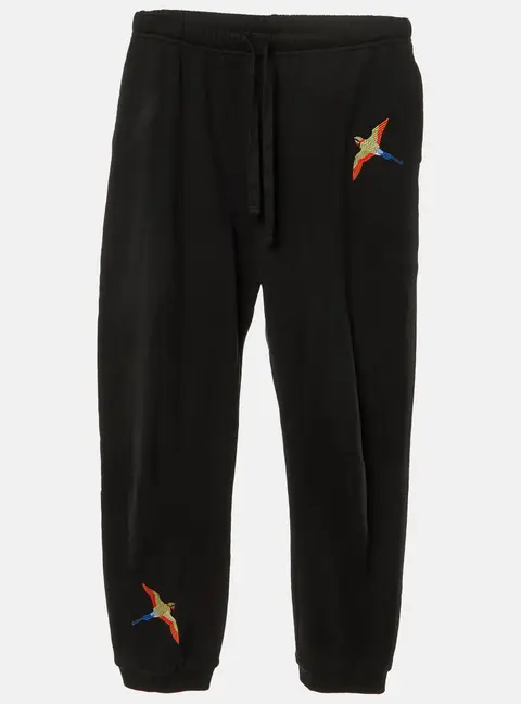 Axel Arigato Kids Black Cotton Bird Embroidered Sweatpants Size 8-10 yrs