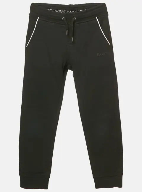 Boss by Hugo Boss Kids Black Cotton Knit Drawstring Joggers 6 Years