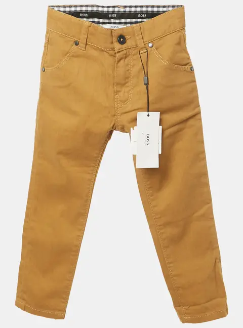Boss By Hugo Boss Kids Camel Brown Denim Slim Fit Jeans 3 Yrs 18"
