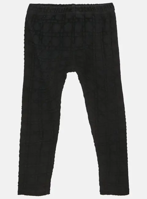 Baby Dior Black Cannage Embroidery Cotton Knit Pants 24 M