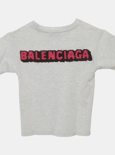 Balenciaga Grey Jersey Short Sleeve Top 2 Yrs