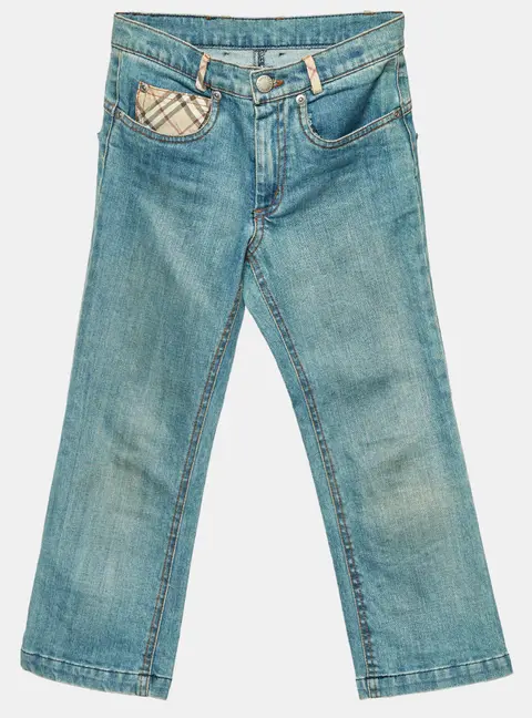 Burberry London Kids Blue Denim Kirat Jeans 6 Yrs