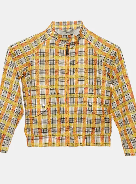 Burberry Children Multicolor Checked Cotton Blend Zip-Up Jacket 8 Yrs