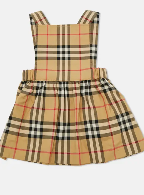 Burberry Kids White/Beige Check Cotton Three-Piece Baby Gift Set 6M