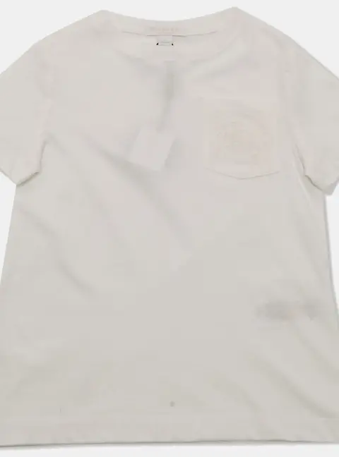 Burberry Children White Logo Embroidered Jersey T-Shirt 5 Yrs