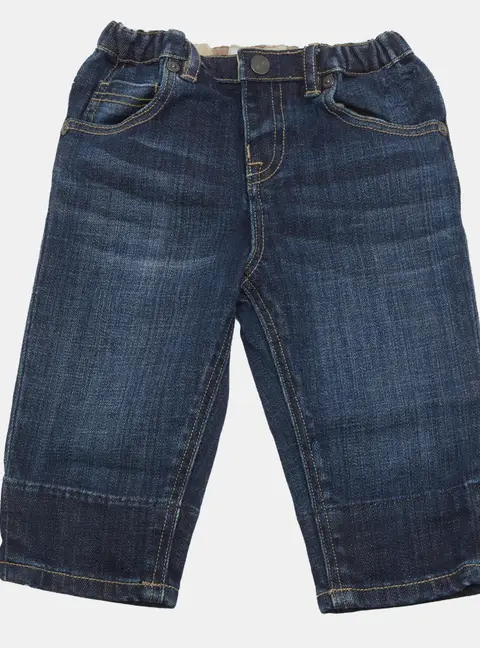 Burberry Children Navy Blue Denim Pants 9M