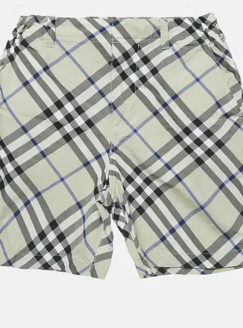 Burberry Grey Checks Cotton Shorts 6Yrs