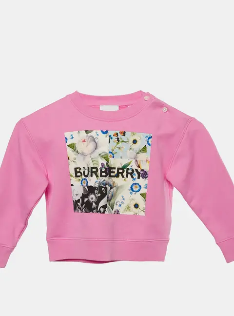 Burberry Kids Dutch Floral Print Cotton Sweatshirt 2 Yrs