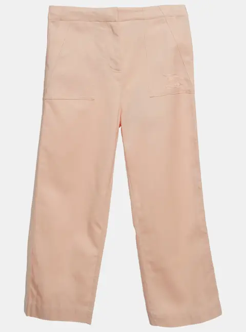 Burberry Light Orange Cotton Blend Straight Fit Trouser 10Yrs