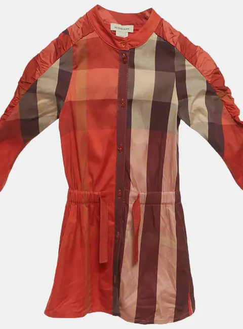 Burberry Kid Red Checks Cotton Shirt 3Yrs