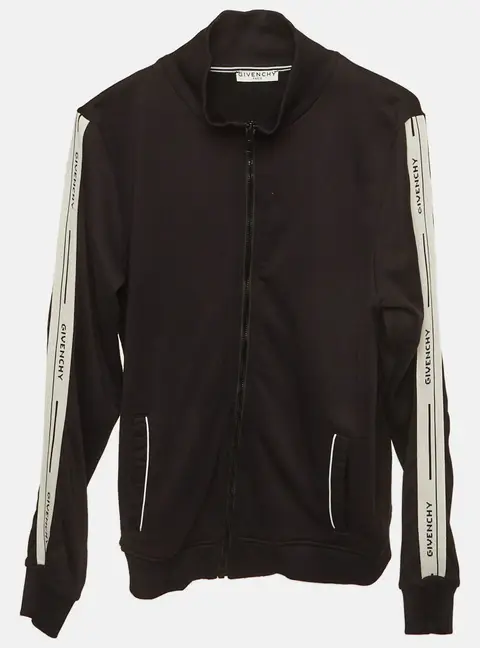 Givenchy Kids Black Jersey Zip-Up Track Jacket 12Yrs