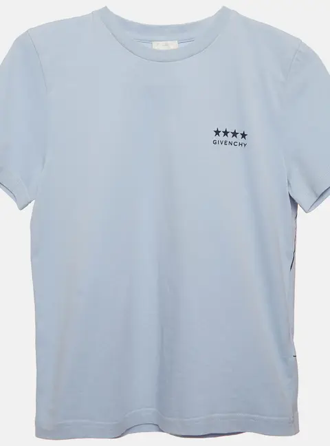 Givenchy Kids Blue Logo Print Jersey T-Shirt 8Yrs