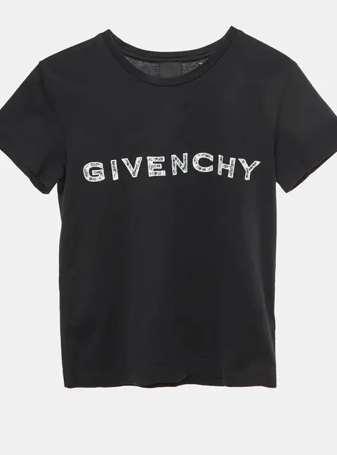 Givenchy Kids Black 4G Logo Detail Jersey Crewneck T-Shirt 12+Yrs