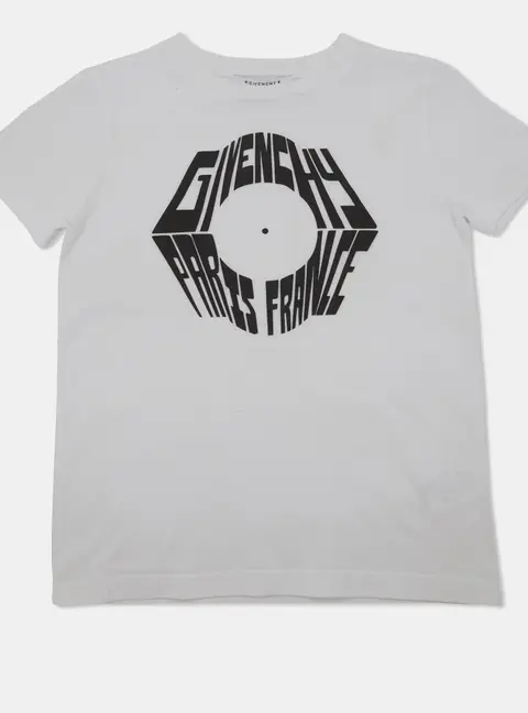 Givenchy Kids White Logo Graphic Jersey T-Shirt 8 Yrs
