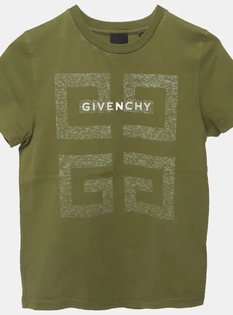Givenchy Kids Green Logo Graphic Jersey T-Shirt 8 Yrs