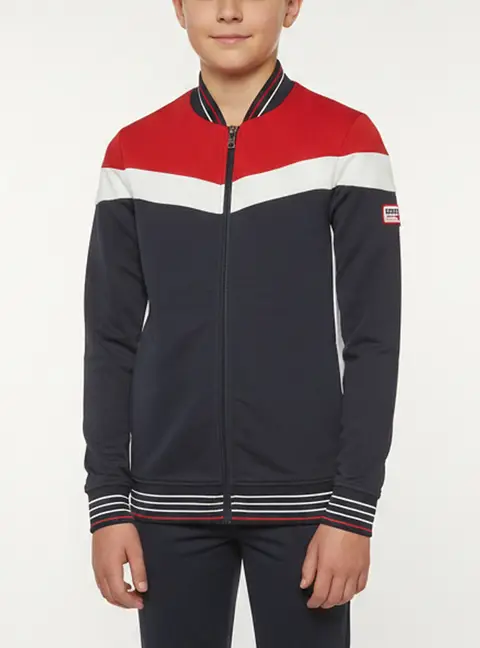 Givenchy Navy Blue Cotton Knit Zip Up Bomber Jacket 12 Yrs