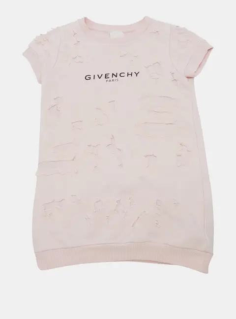 Givenchy Kids Pink Distressed Top 6Yrs