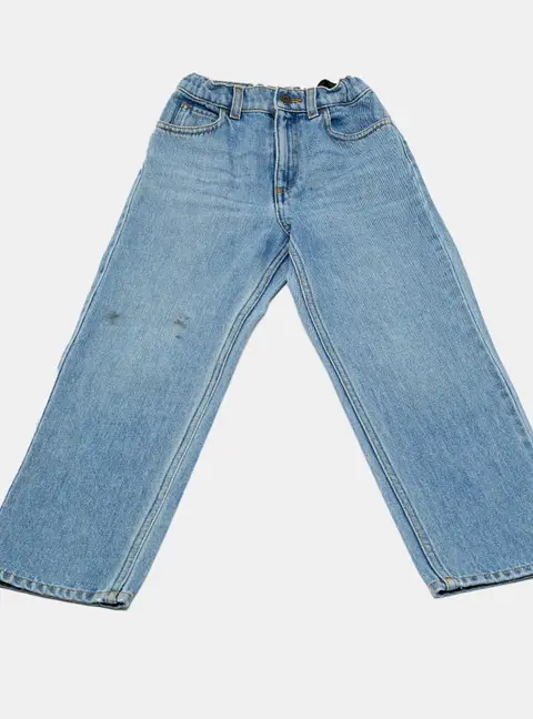 Gucci Kids Blue Embroidered Detail Denim Jeans 6Y Waist 16"