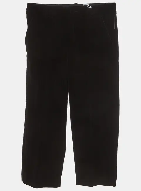 Gucci Kids Black Velvet Straight Leg Trousers 4 Yrs