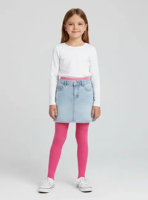 Gucci Kids Pink Interlocking Monogram Nylon Knit Tights 6 Yrs