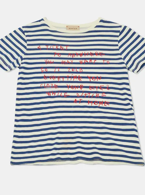 Gucci Kids Striped Jersey T-Shirt 8Yrs