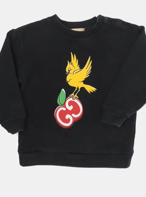 Gucci Dark Navy Printed Jersey Sweatshirt 24 months
