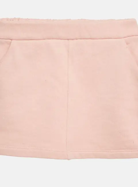 Gucci Kids Pink Web Trim Cotton Mini Skirt 4Yrs