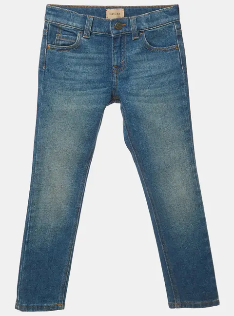 Gucci Blue Denim Regular Fit Jeans 6 Yrs/ Waist 22"
