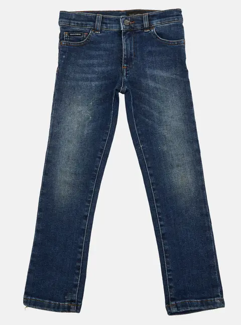 Dolce & Gabbana Kids Blue Denim Straight Leg Jeans 5Yrs