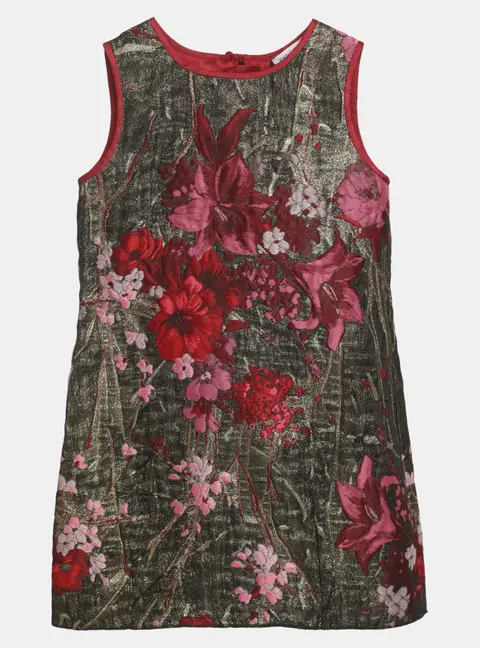 Dolce & Gabbana Multicolor Floral Jacquard Dress 4 Yrs