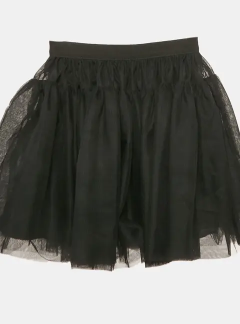 Dolce & Gabbana Kids Black Tulle Gathered Skirt 6 Yrs