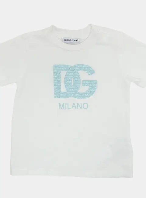 Dolce & Gabbana White Jersey Logo T-Shirt 6-9 Month