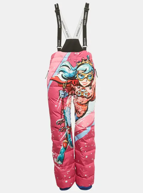 Dolce & Gabbana Kids Pink Synthetic Down Ski Jumpsuit 11/12Yrs