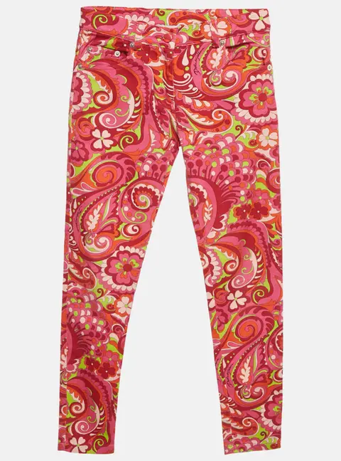 Dolce & Gabbana Kids Pink Paisley Print Denim Jeans 9-10Yrs/Waist 24"
