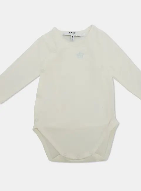 Baby Dior White Star Embroidered Jersey Bodysuit 1 Yr