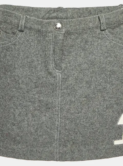 Dior Kids Grey Wool Mini Skirt 6 Yrs