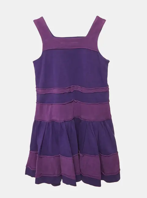 Dior Kids Purple Cotton Knit Sleeveless Dress 4 Yrs