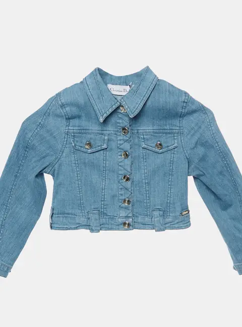 Christian Dior Kids Blue Denim Button Up Jacket 5 Yrs