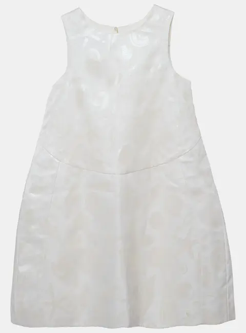 Christian Dior Kids Creme Brocade Structured A-Line Dress 8 Yrs