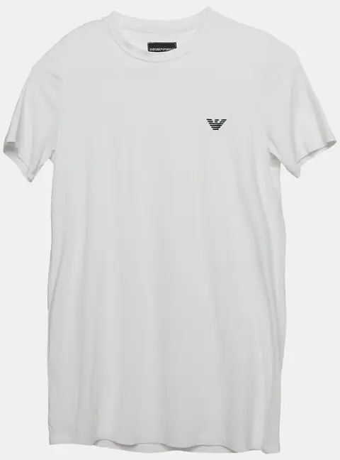Emporio Armani Kids White Logo Embroidered Jersey T-Shirt 14 Yrs