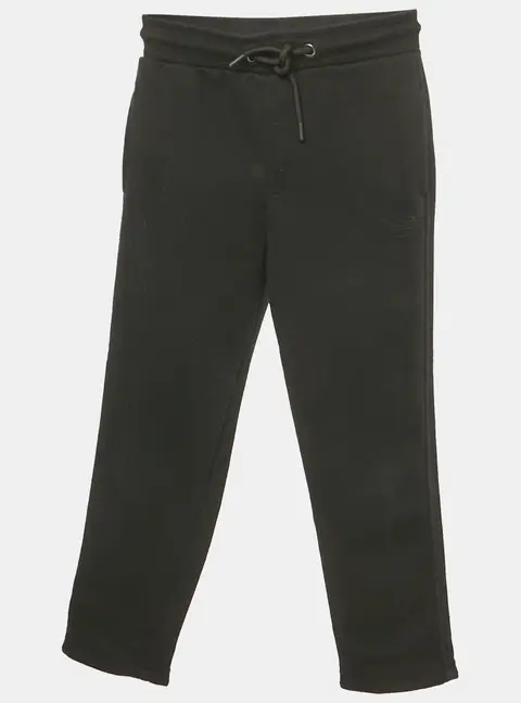 Emporio Armani Kids Black Cotton Knit Jogger Pants 5 Yrs