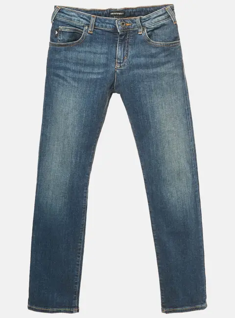 Emporio Armani Kids Blue Faded Denim Skinny Jeans 10 Yrs Waist 25"