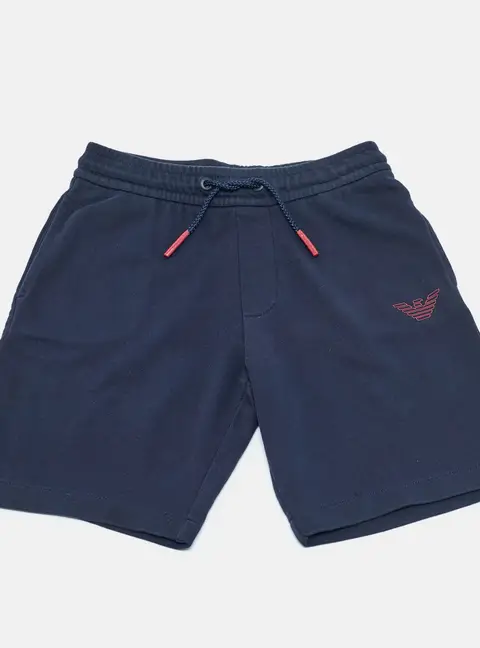 Emporio Armani Kids Navy Blue Cotton Shorts 10 Yrs